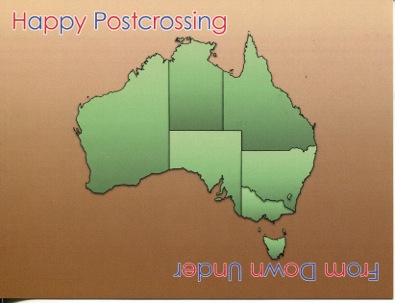 Happy Postcrossing - From Down Under (map)